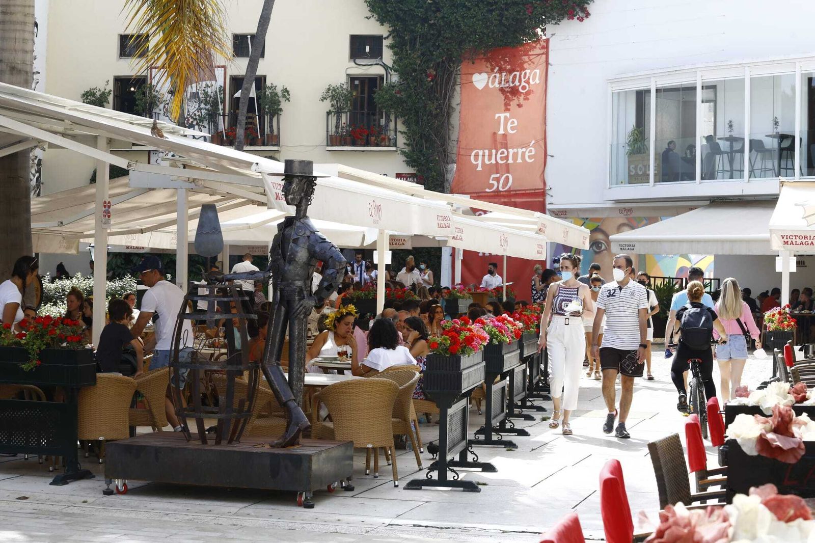 Terrazas en el Centro de Málaga.