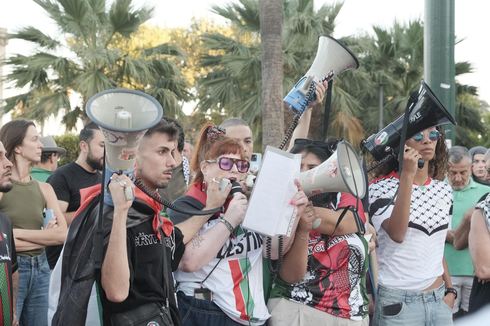 La manifestación por Gaza en Málaga, en fotos