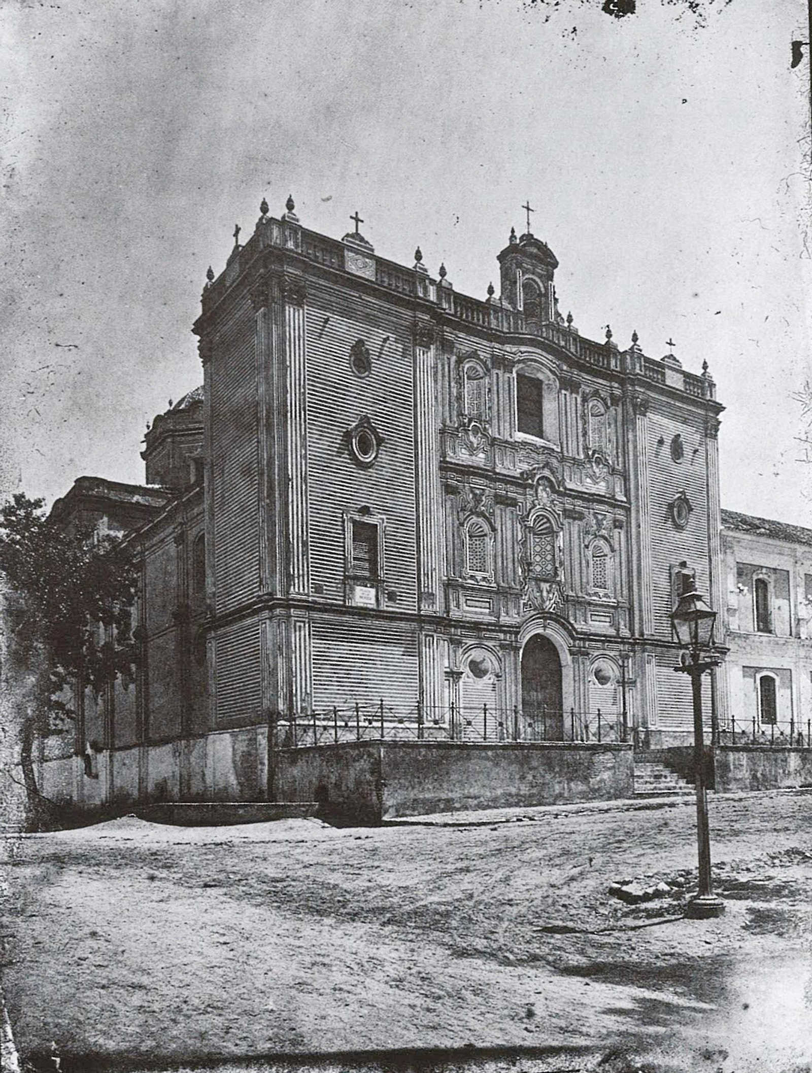 La plaza de la Merced a finales del siglo XIX.