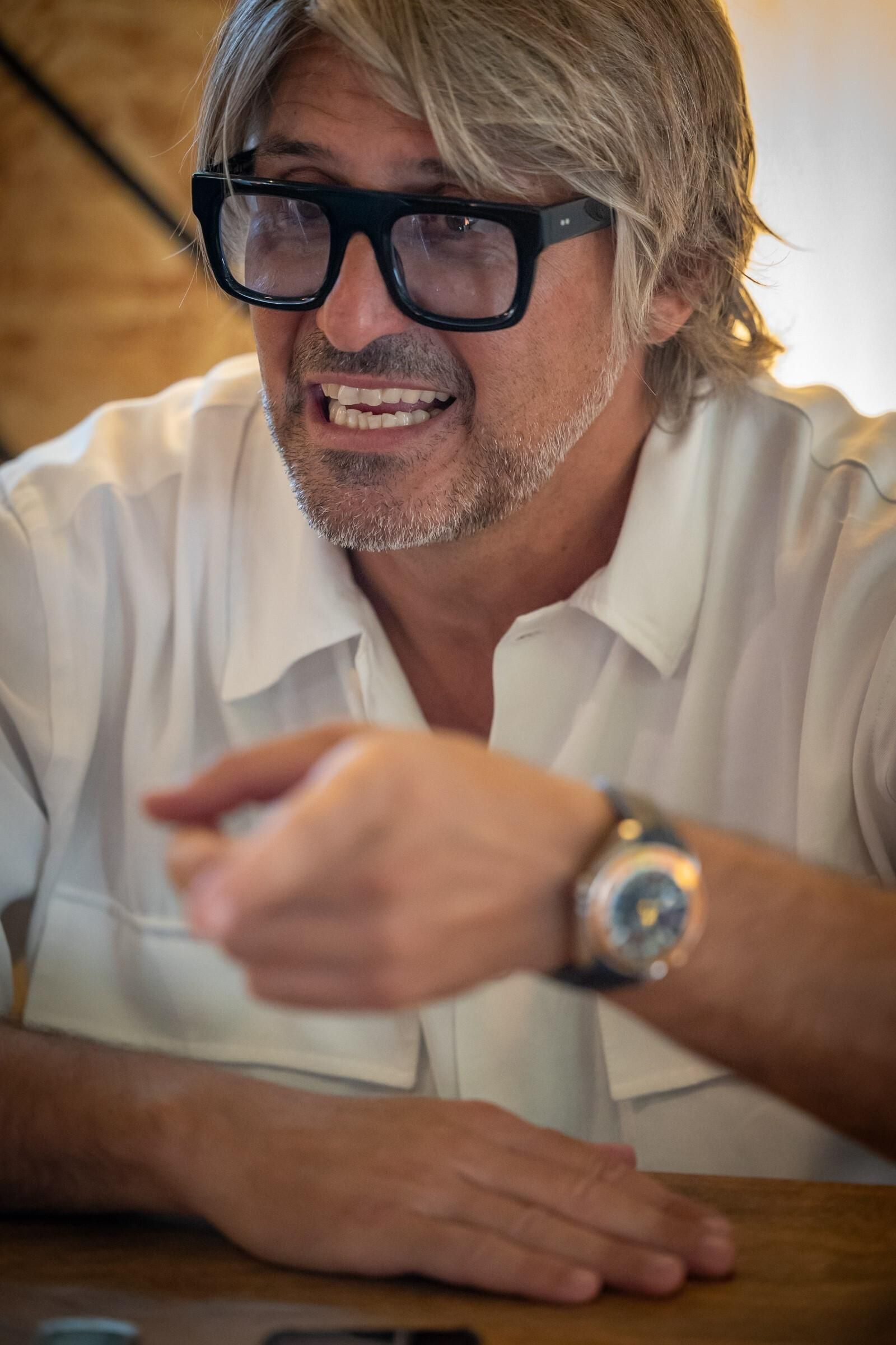 Raul Cueto , en un momento de la entrevista.