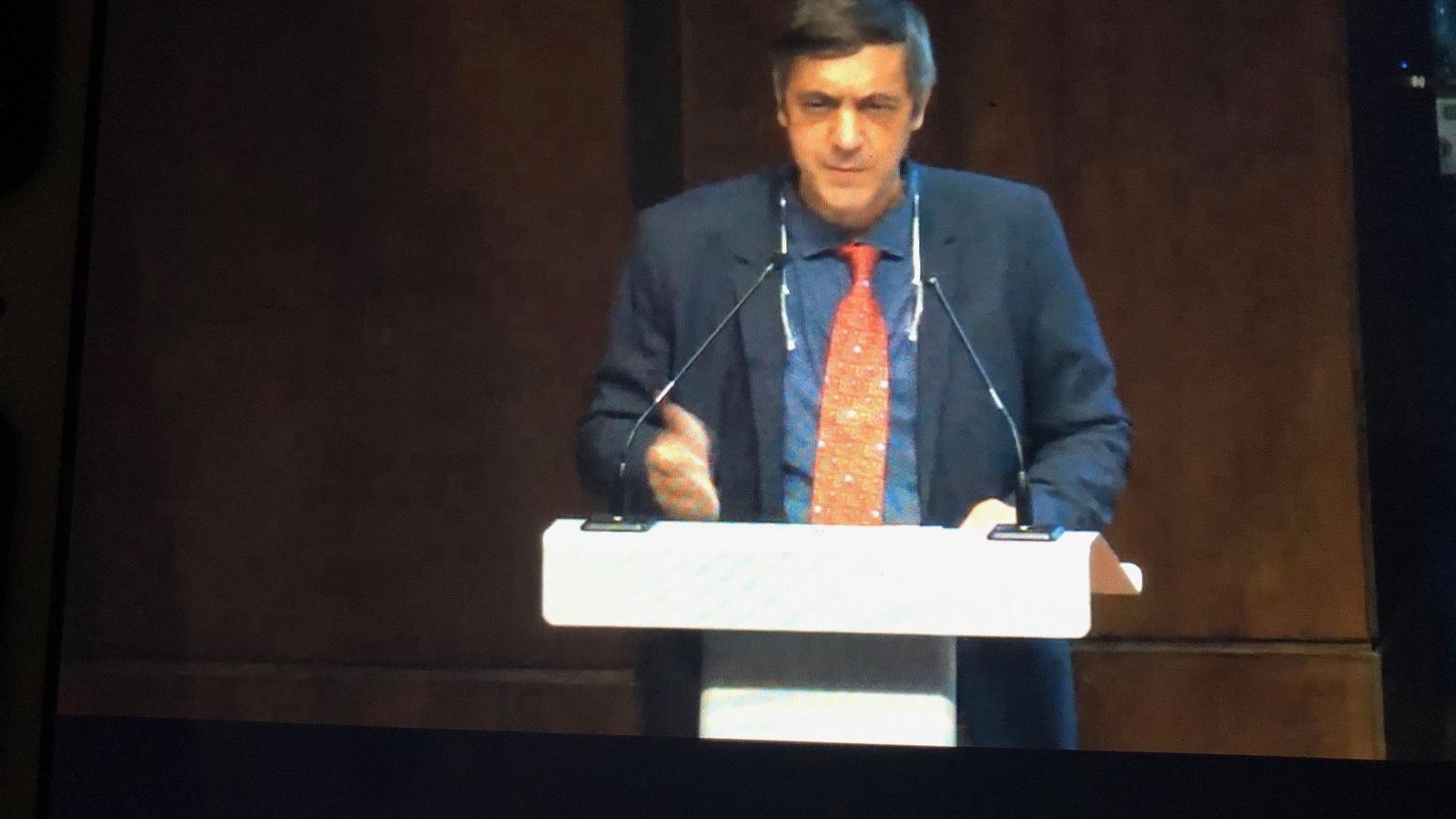 El vicerrector de Investigación de la UMA Juan Teodomiro López en su intervención.