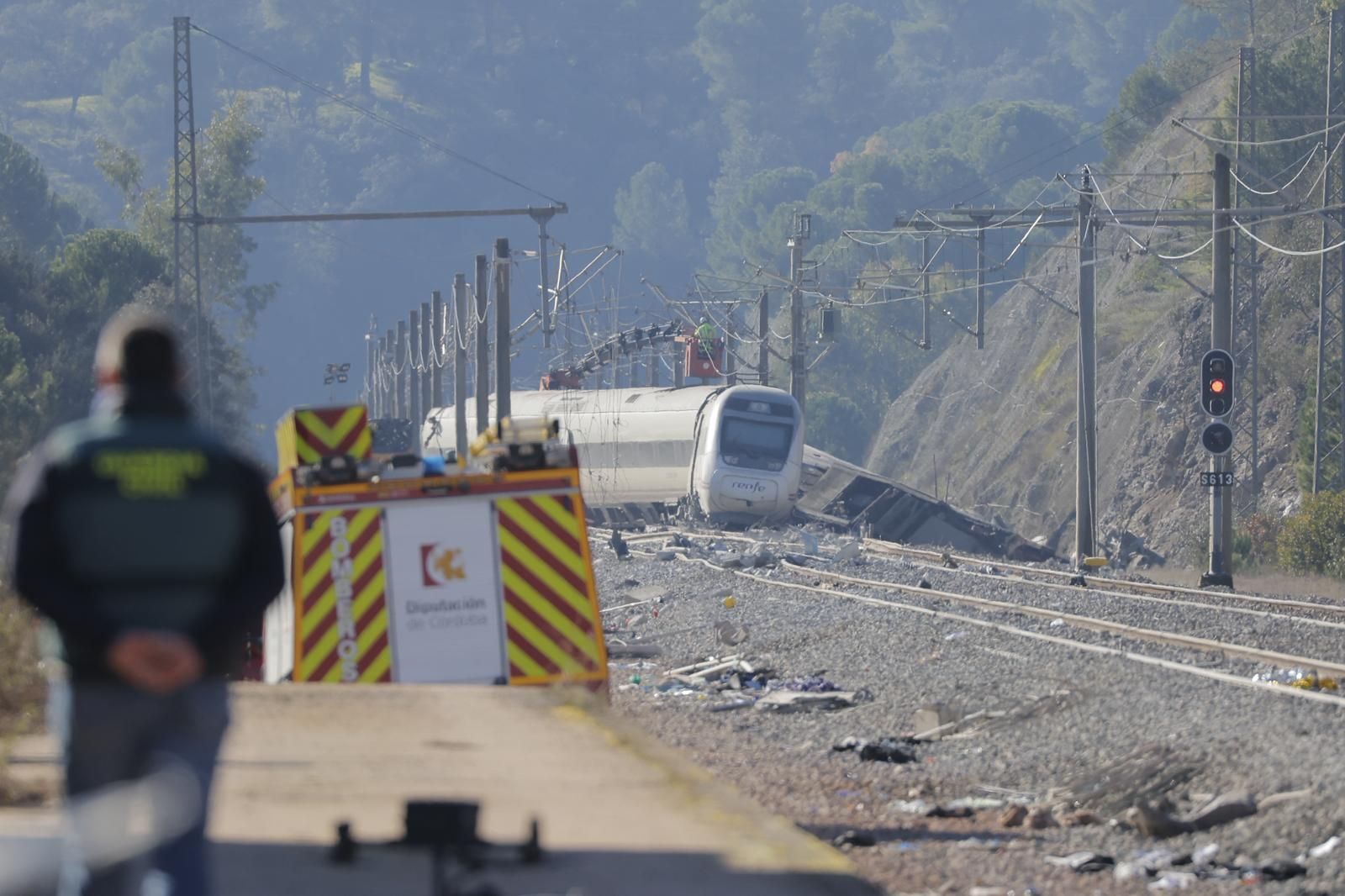 Imagen del tren Alvia accidentado en Adamuz.