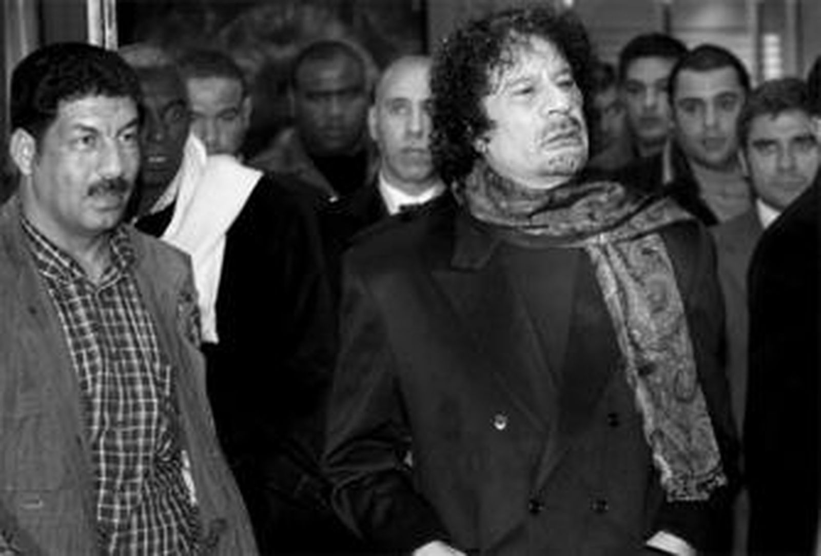 El líder libio salió por la noche del hotel para cenar en un restaurante malagueño.