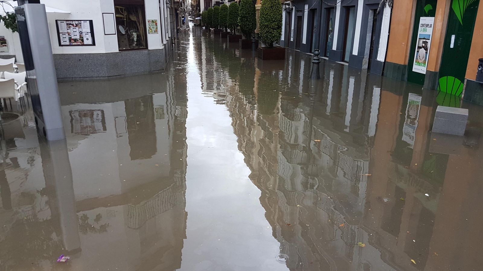 Los efectos de la tromba de agua en Cádiz