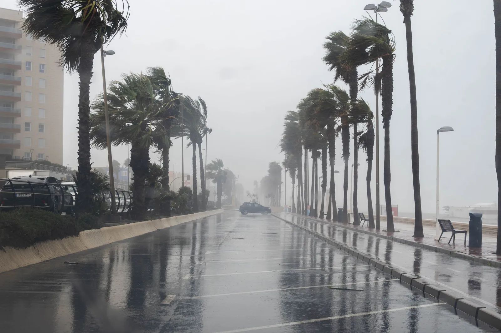 El temporal Kristin mantuvo en vilo a toda la provincia de Almería.