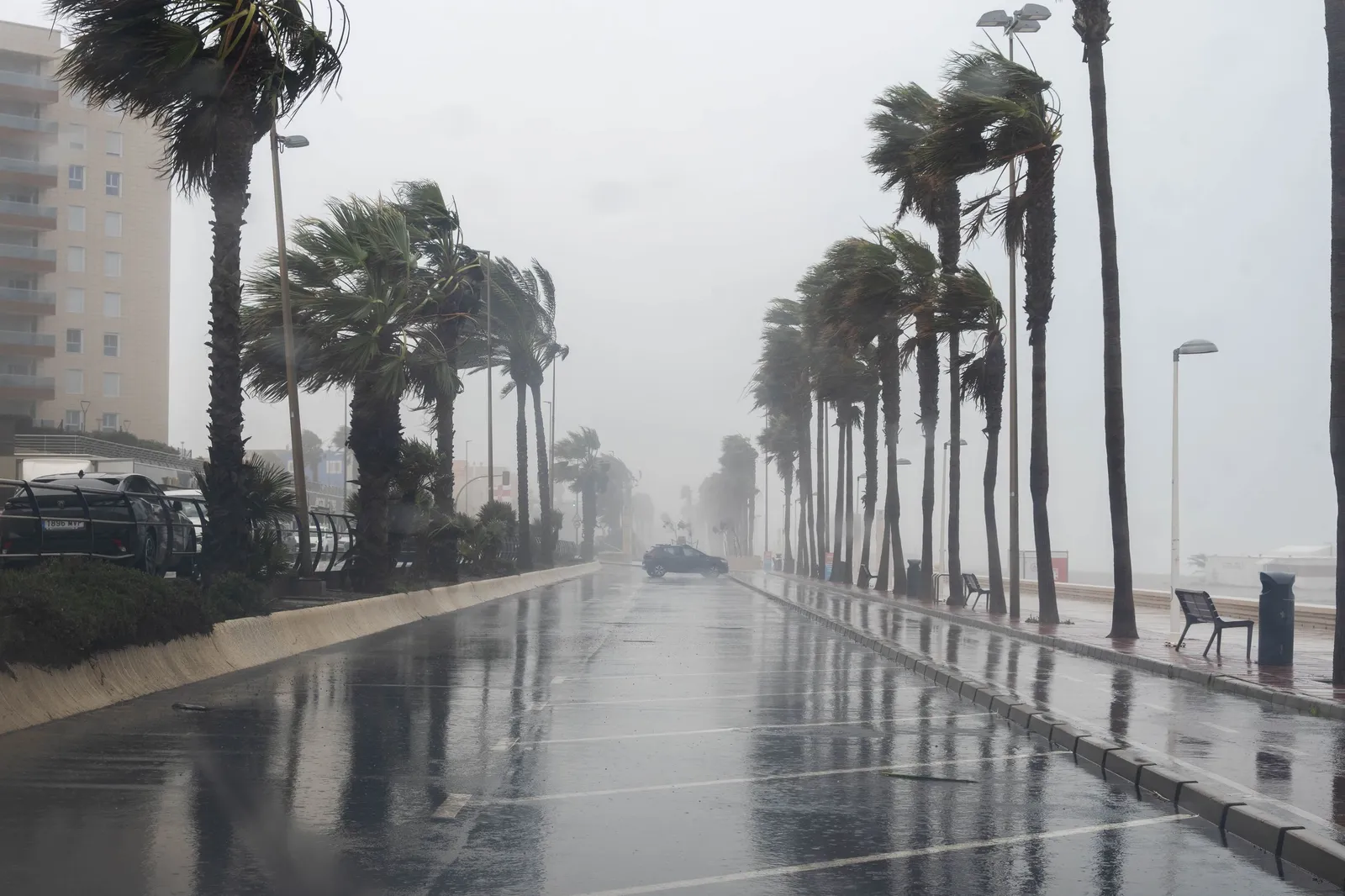 El temporal Kristin mantuvo en vilo a toda la provincia de Almería.