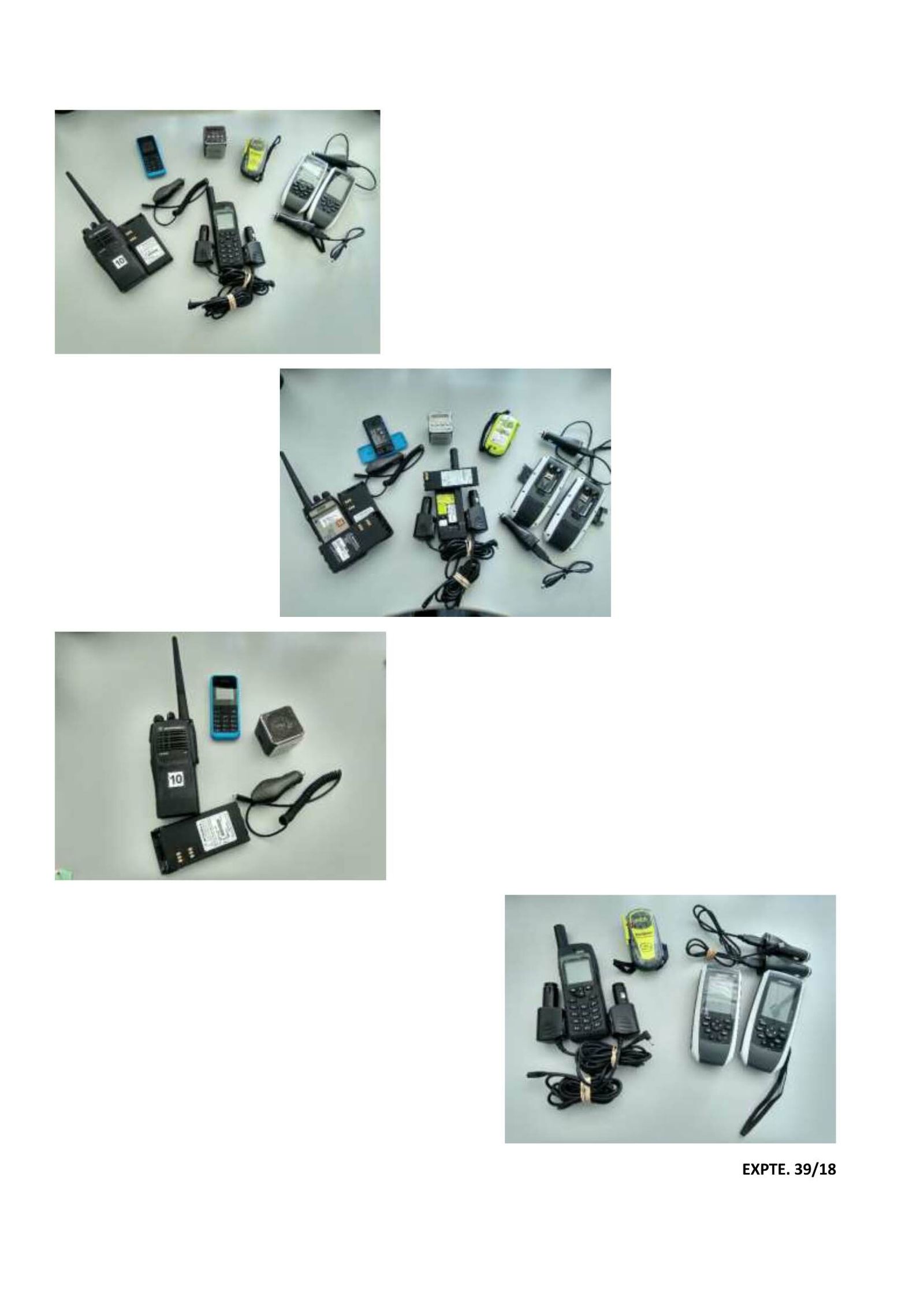 Un lote formado por un Walkie, un GPS y un teléfono satélite.