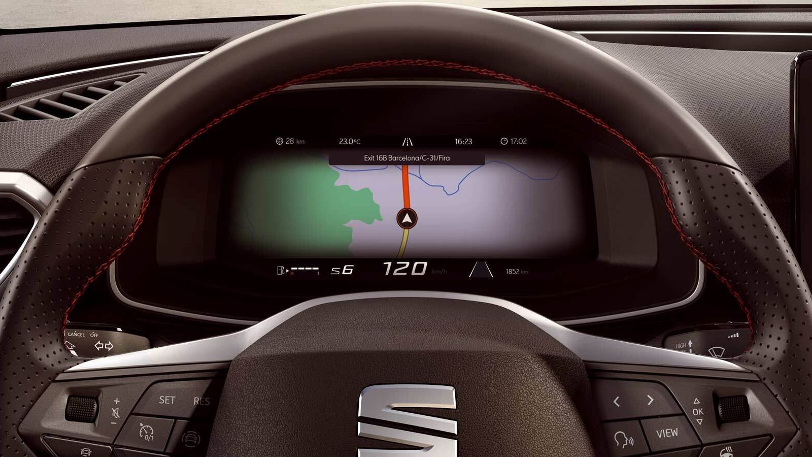 Cuadro de instrumentos digital en el nuevo SEAT León.