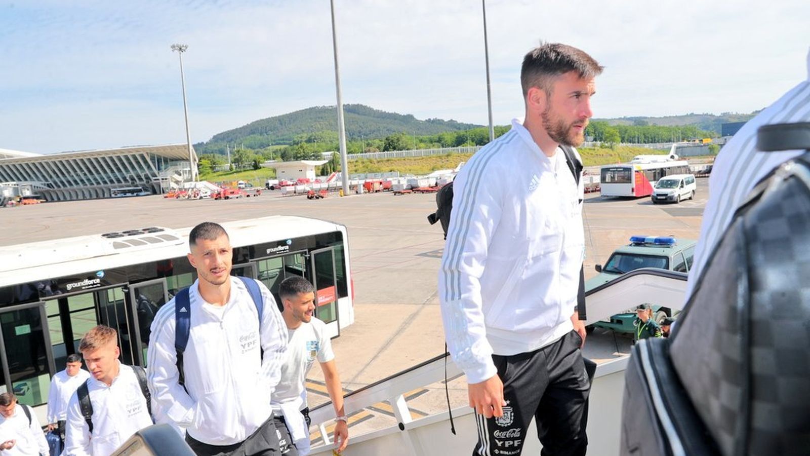 Guido Rodríguez, antes de subirse al avión.