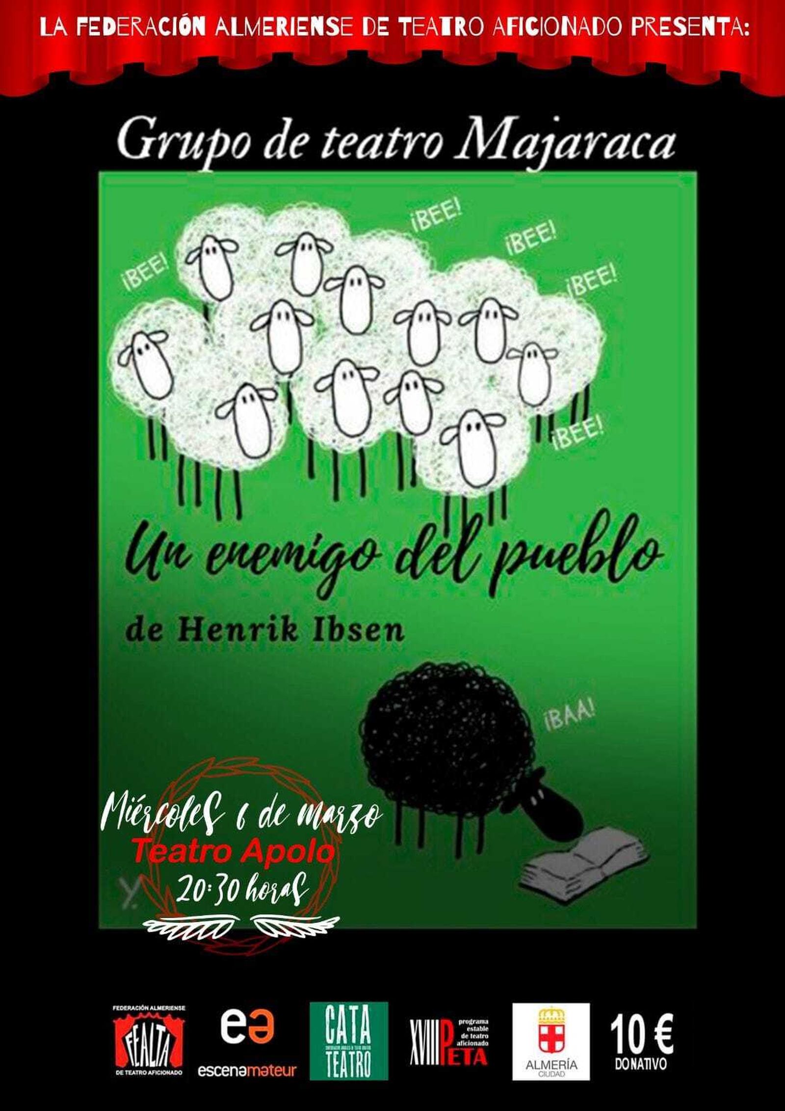 Cartel anunciador de la obra de teatro.