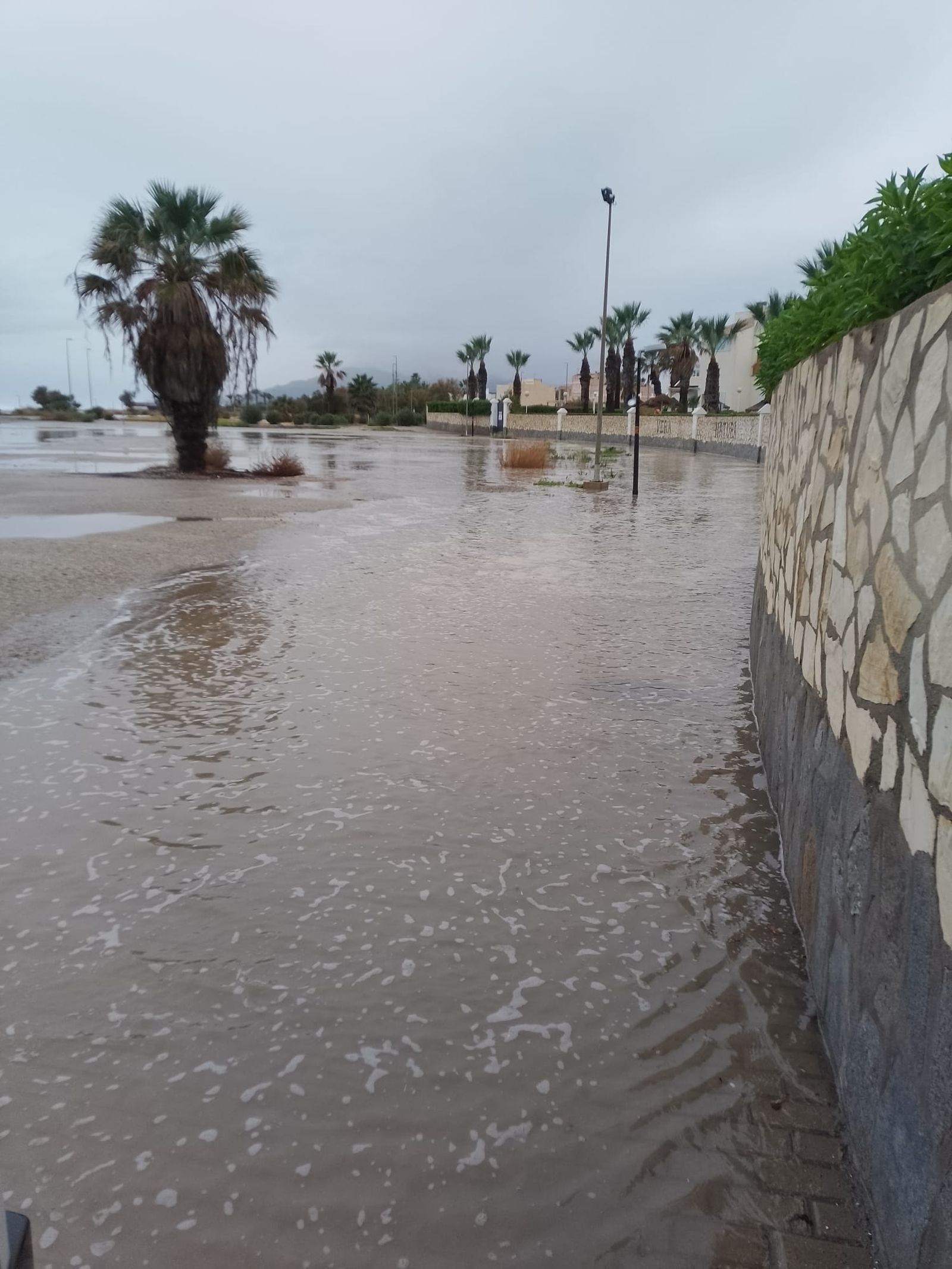 Zona inundada de Vera Playa.