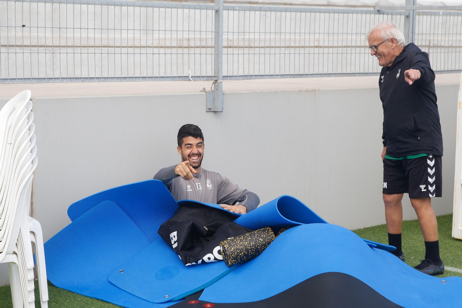 Las fotos del entrenamiento de la Balona previo al partido con el Villanovense