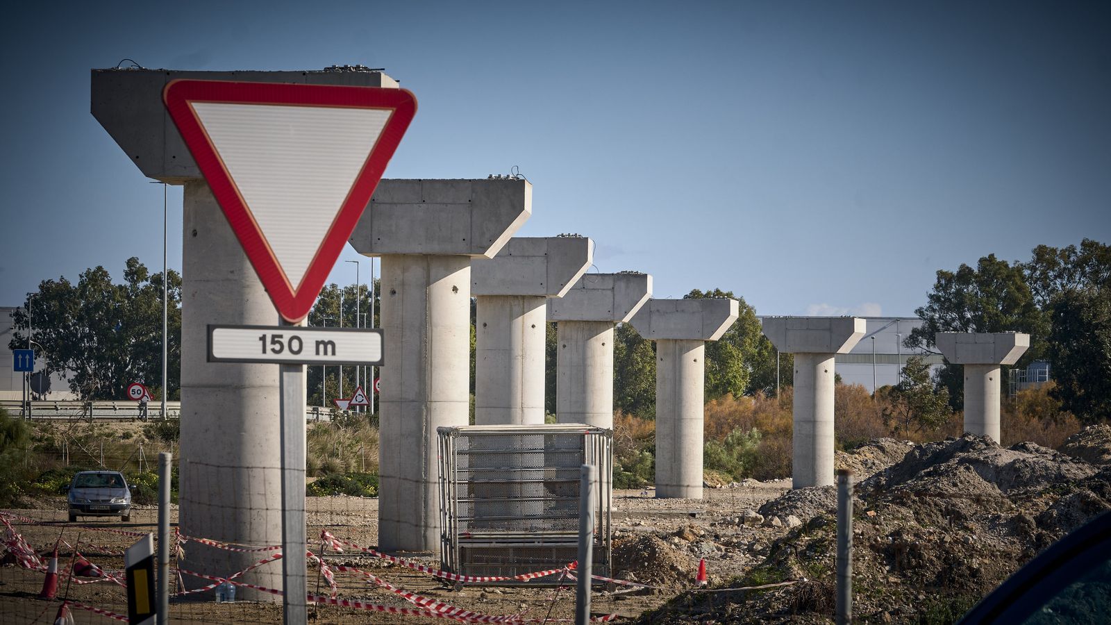 Imágenes del estado actual de la obra del trazado ferroviario de La Cabezuela