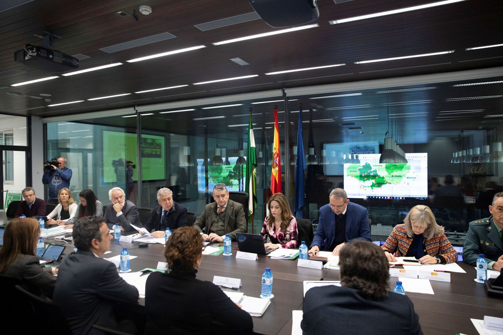 Pleno de la Comisión de Protección Civil de Andalucía celebrado en Sevilla.