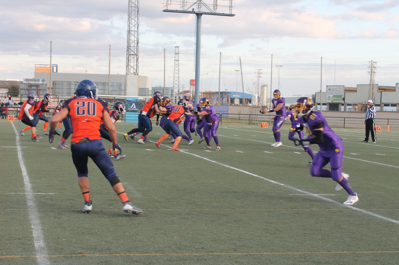 El ataque hispalense, tras el 'snap'.