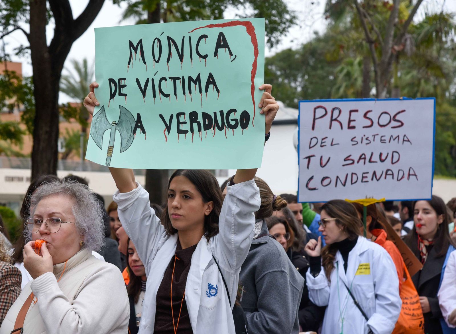 La manifestación por la huelga médica nacional, en imágenes