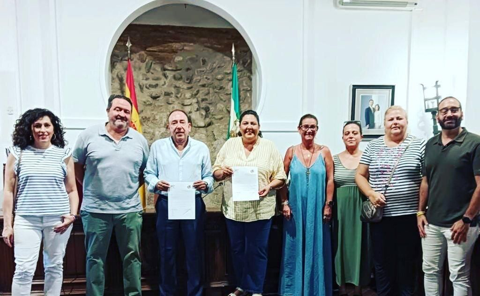 Reunión entre la alcaldesa de Montoro, Lola Amo, y el alcalde de Villa del Río, Jesús Morales.