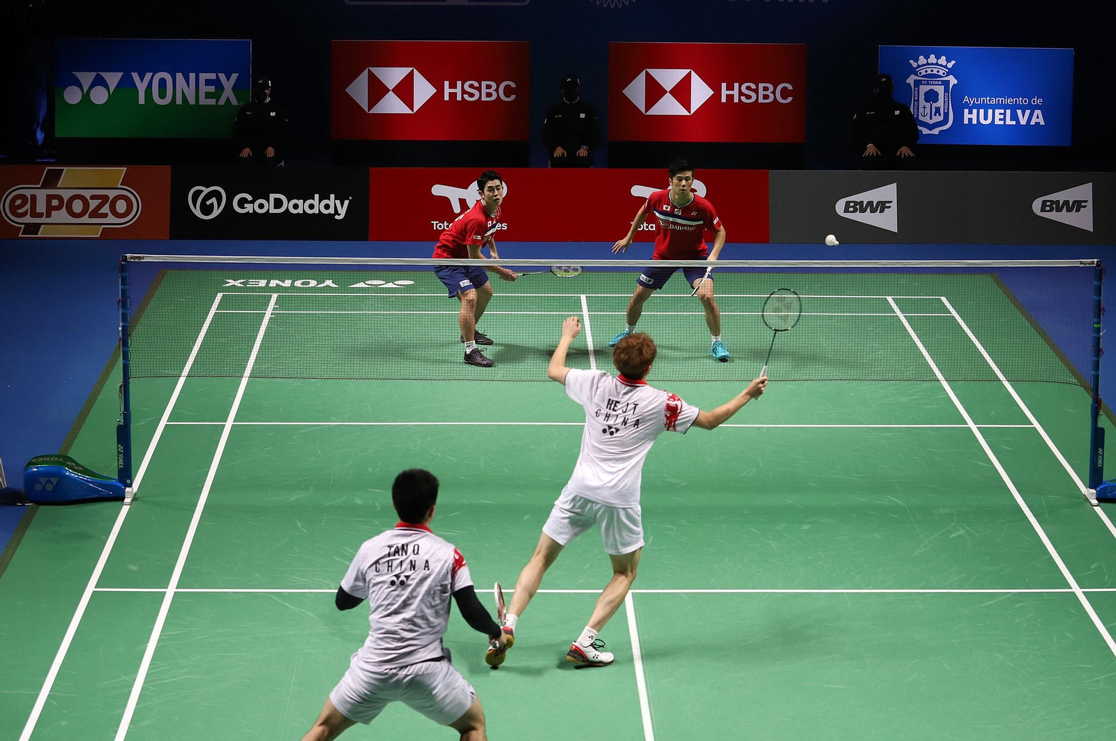 Huelva 2021: final doble masculino HOKI,KOBAYASHI-HE Ji Ting,TAN Qiang. Mundial de Bádminton Huelva´21