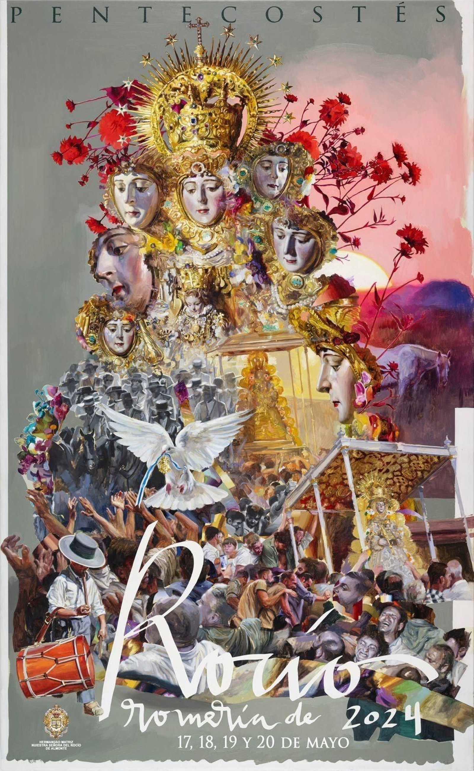 Cartel de la romería de 2024, obra del onubense Jesús García Osorno.