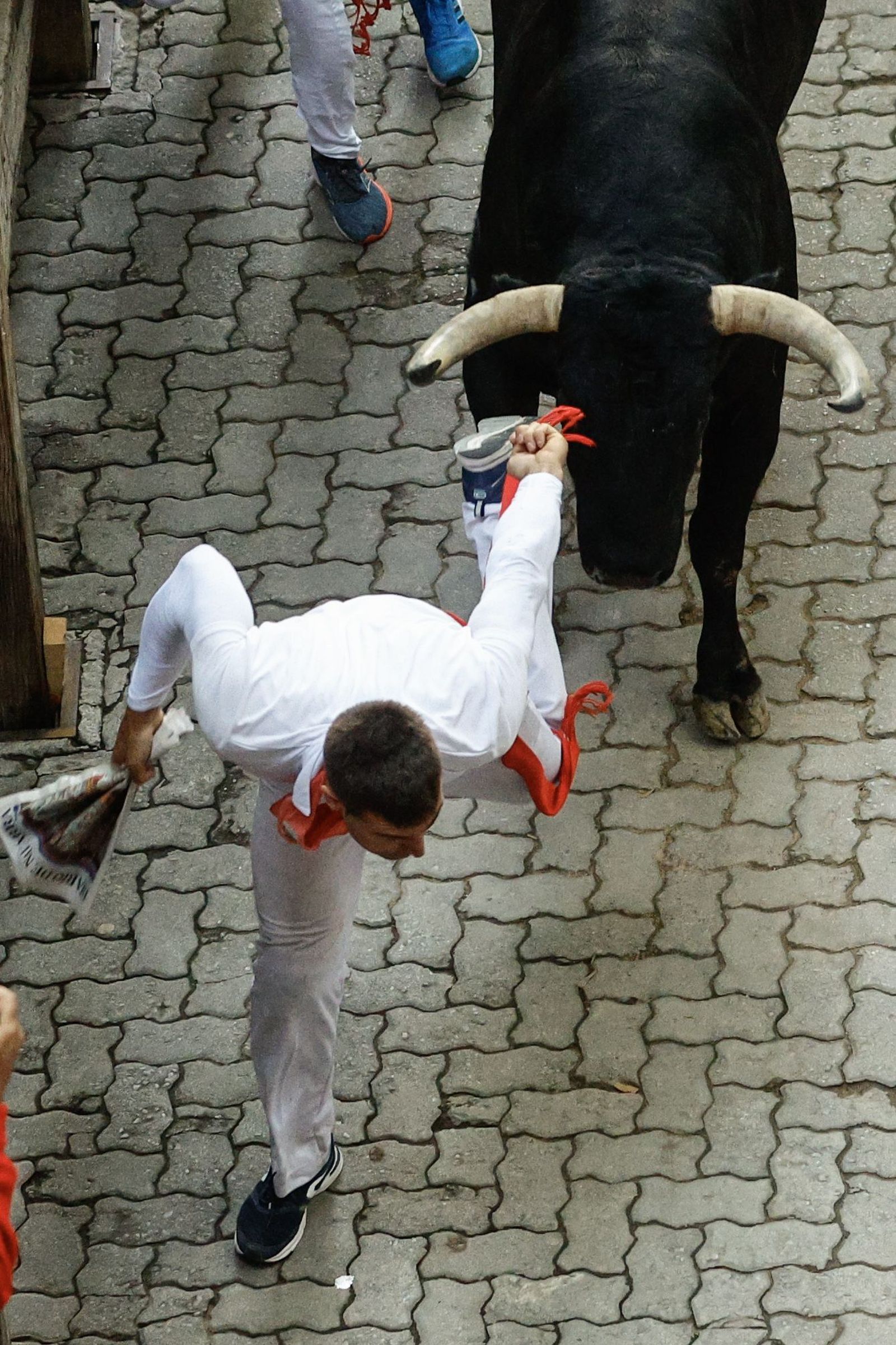 Las imágenes del sexto encierro de los sanfermines con toros de Jandilla