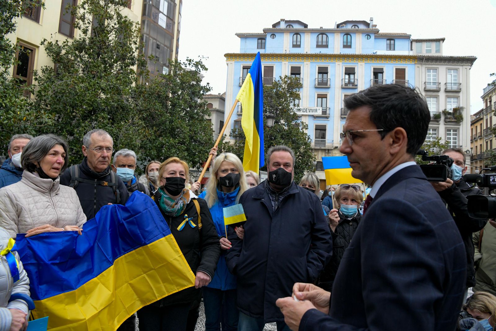 Así ha sido la concentración de solidaridad con el pueblo ucraniano en Granada