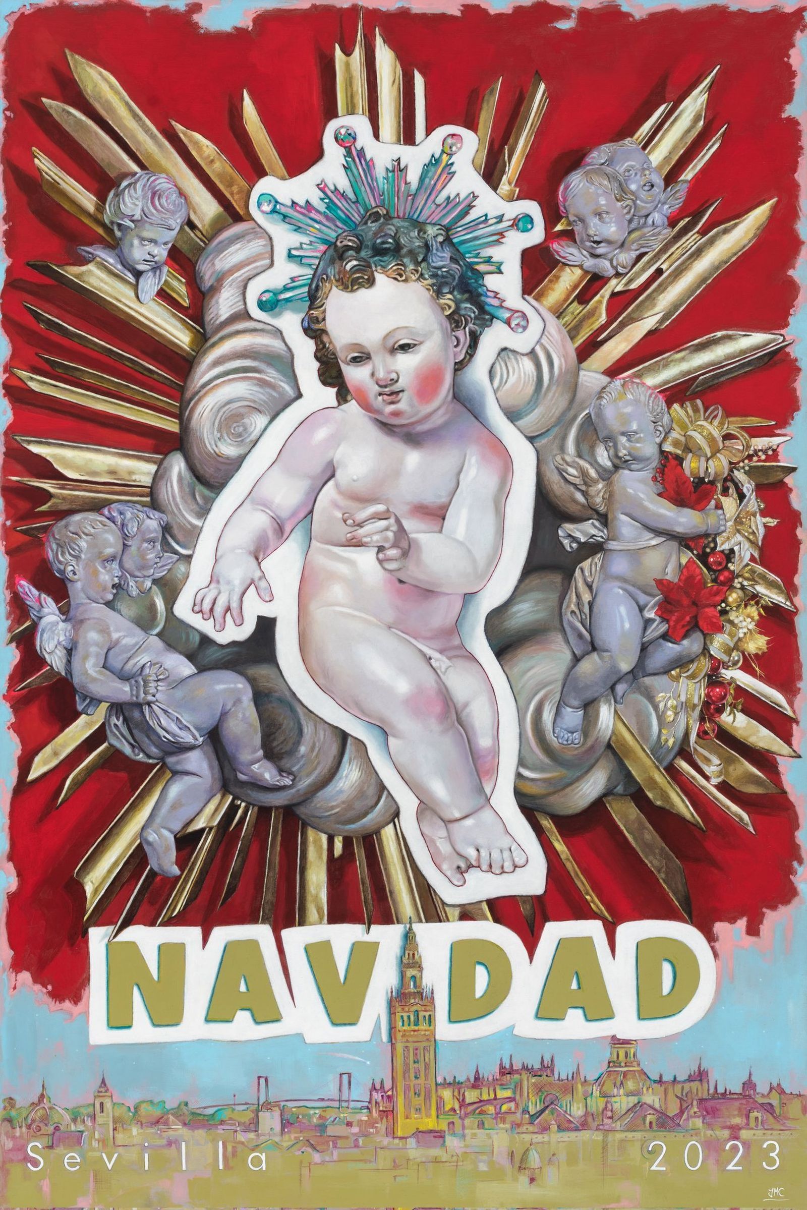 El cartel está cargado de luminosidad y color