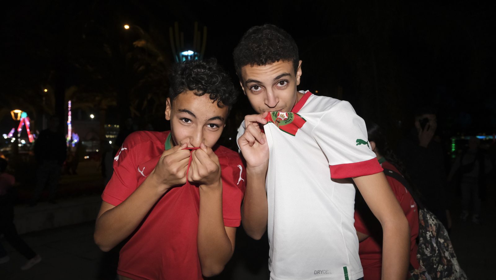 Imágenes de la celebración en Almería, del pase a semifinales de Marruecos en el Mundial de Fútbol de Qatar