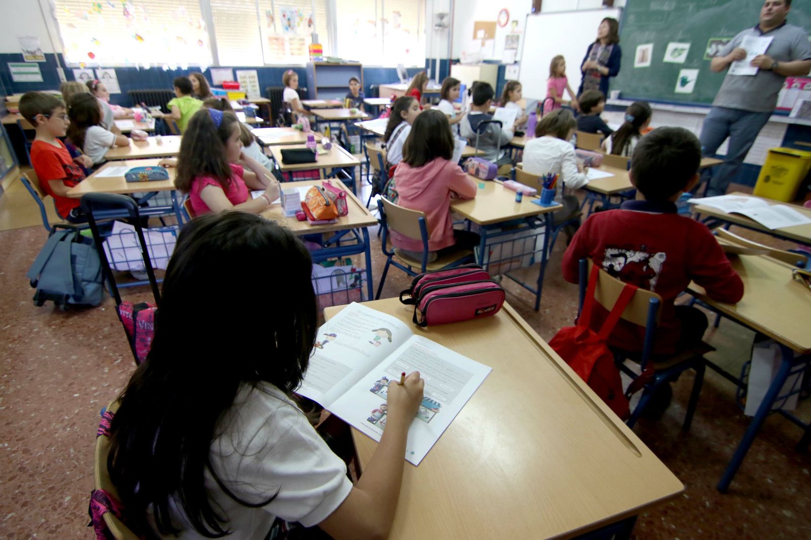 Alumnos del CEIP Alcazaba en una imagen de archivo.
