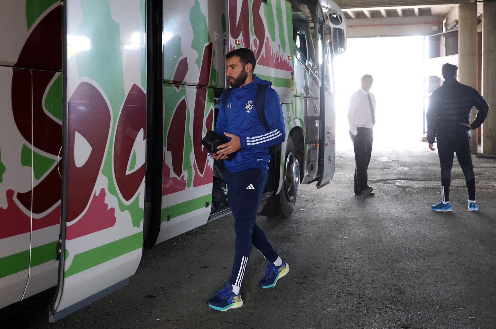 Imágenes de la salida del Recreativo de Huelva a Murcia