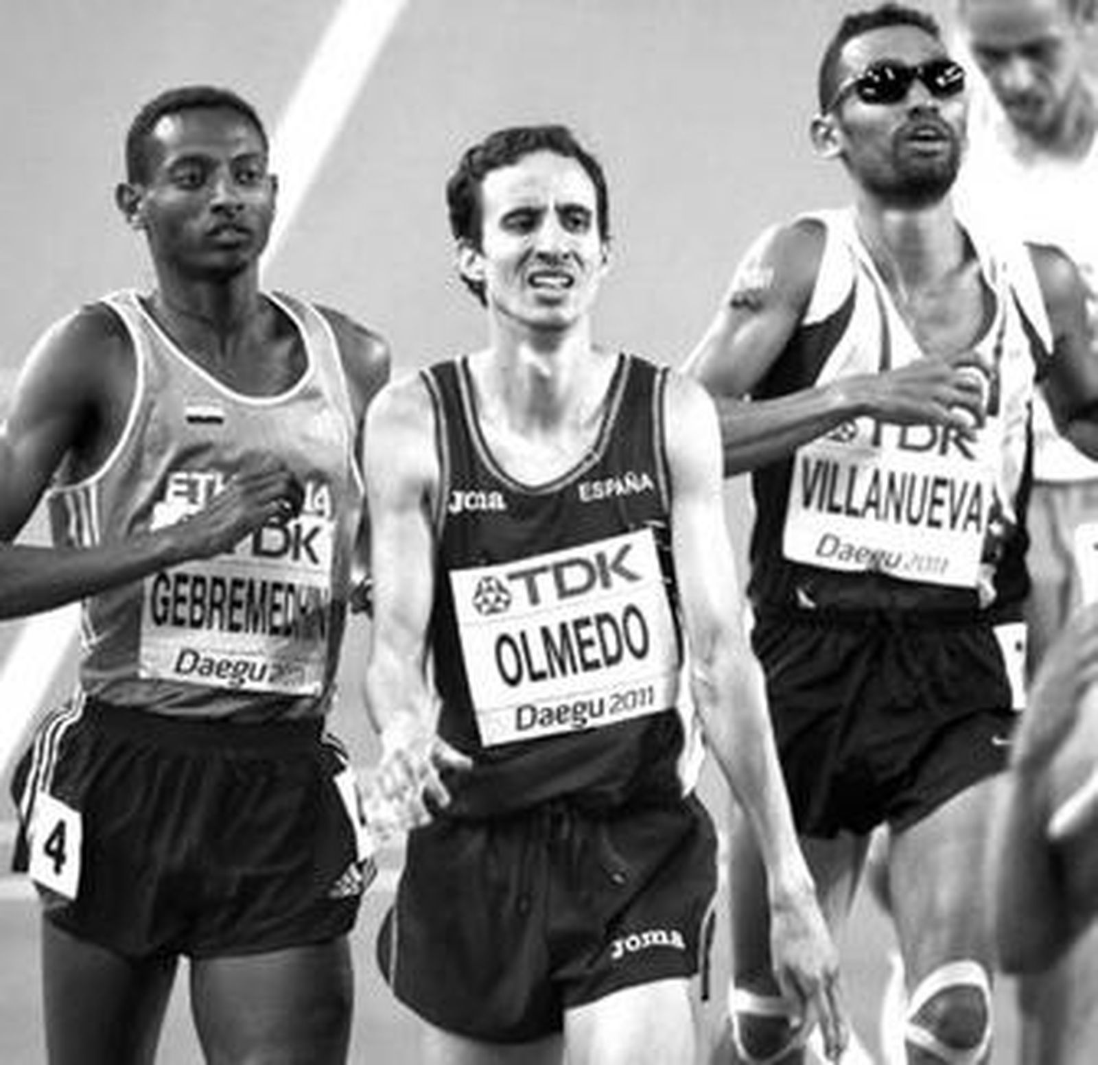 Olmedo, al término de la prueba, en la que acabó cuarto.