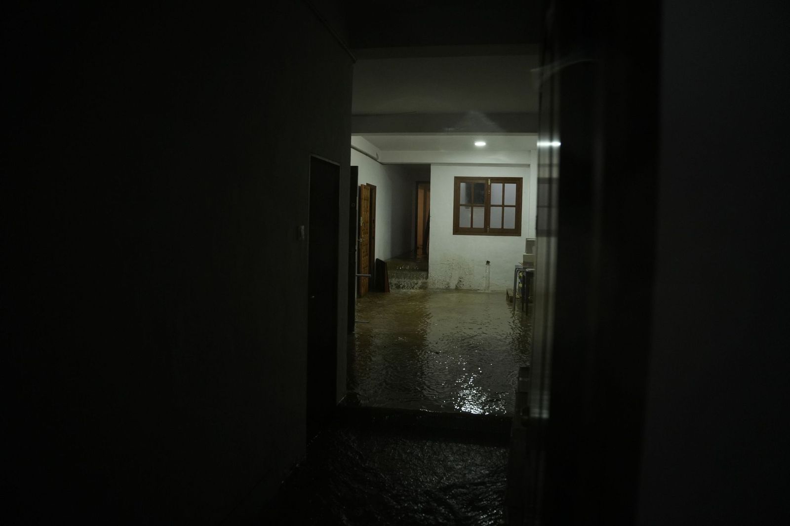 Una vivienda de Grazalema, anegada de agua el pasado 4 de febrero.