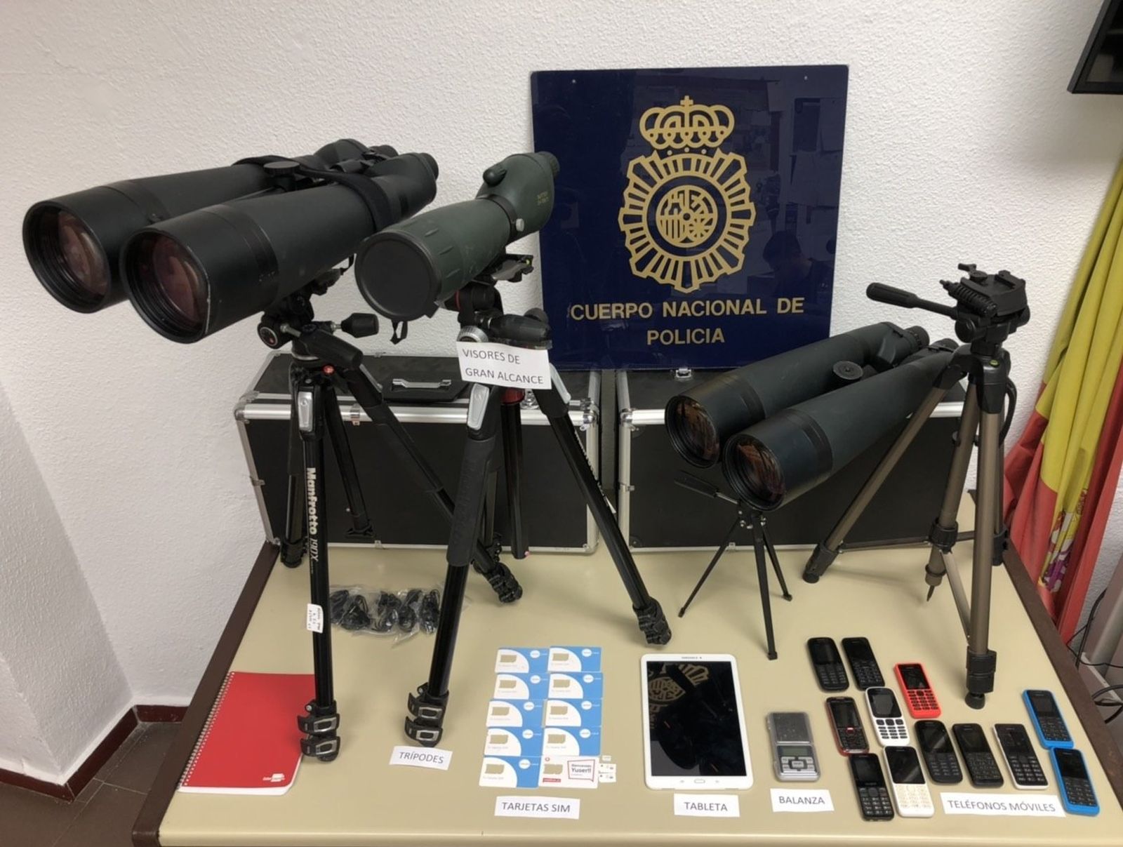 Material intervenido por la Policía Nacional.