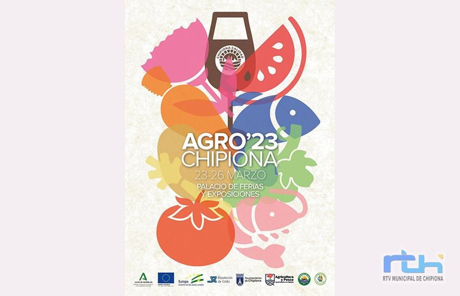 El cartel anunciador de la feria agroalimentaria AgroChipiona 2023.