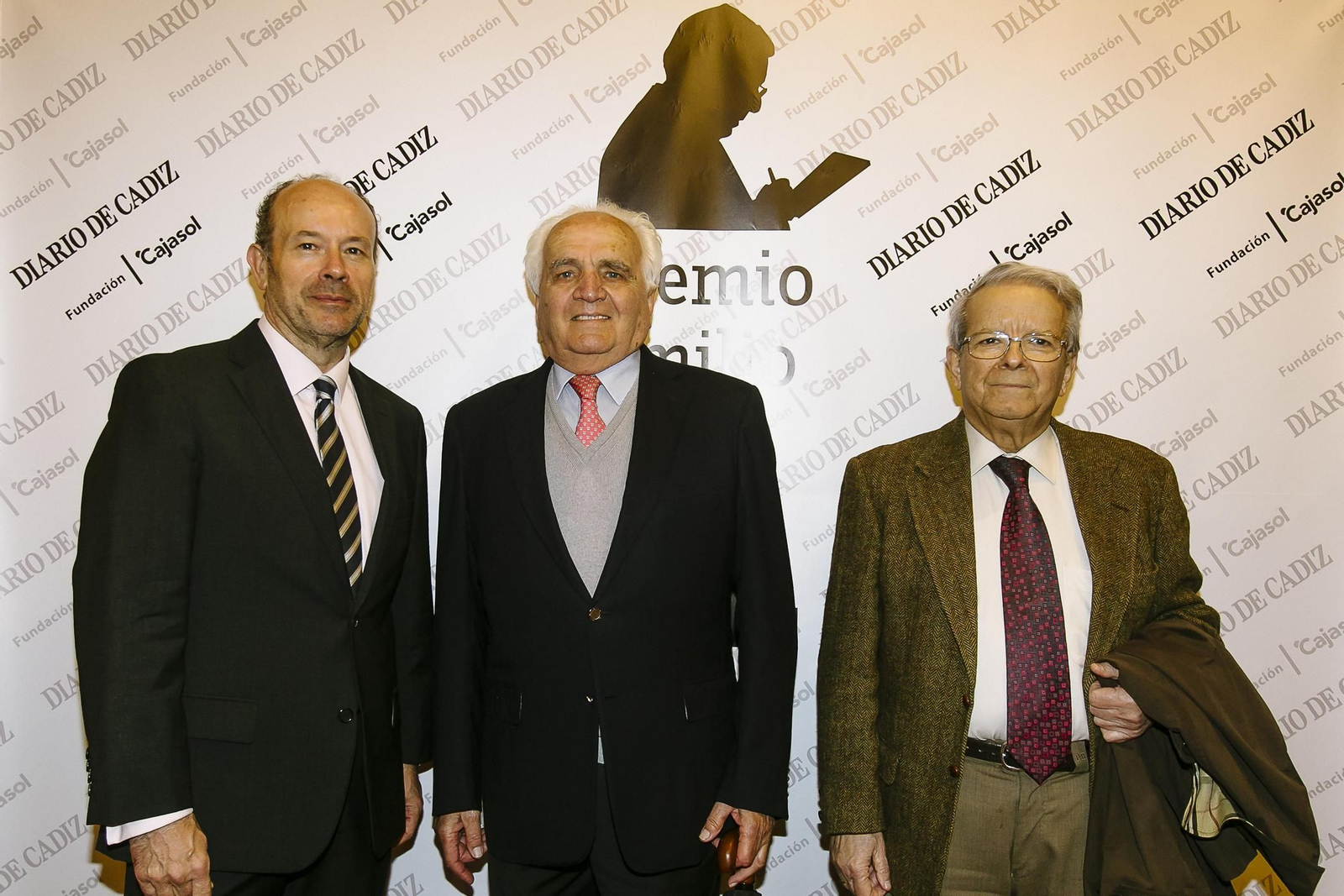 El diputado Juan Carlos Campo, el exalcalde de Vejer Antonio Morillo e Ildefonso Marqués de Diario de Cádiz.