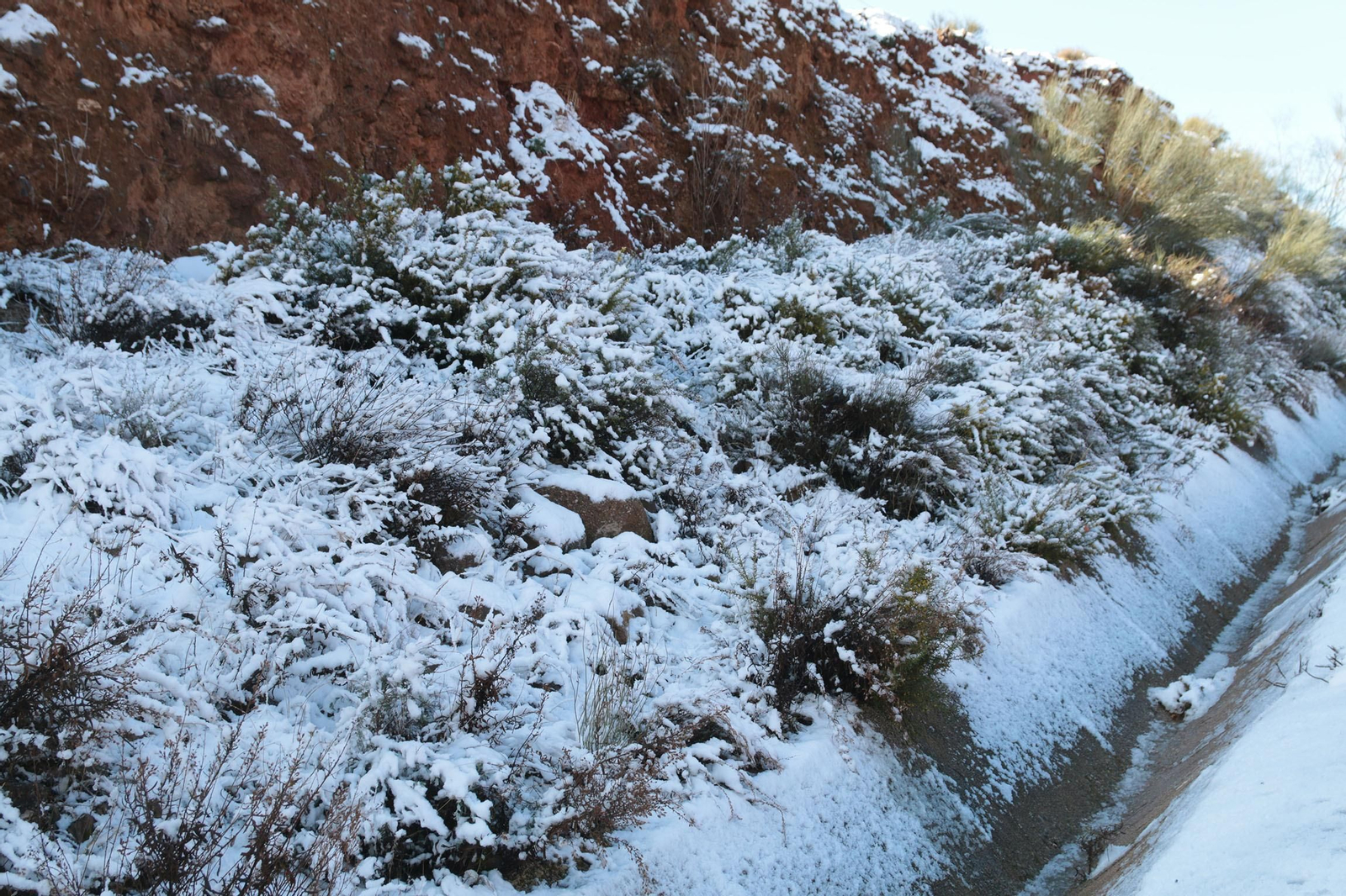 La nieve cubre de blanco la Alpujarra Almeriense