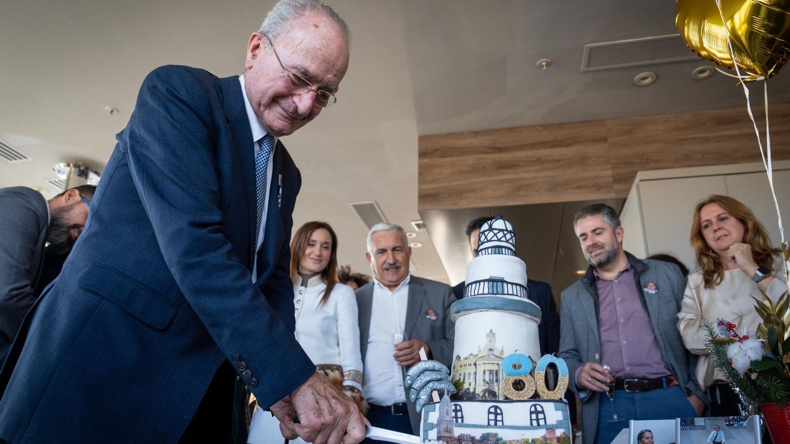 El alcalde de Málaga en su 80 cumpleaños, el pasado 21 de diciembre.