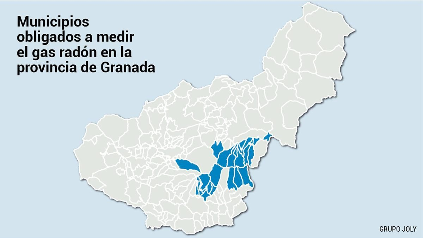Municipios obligados a medir el gas radón en la provincia de Granada