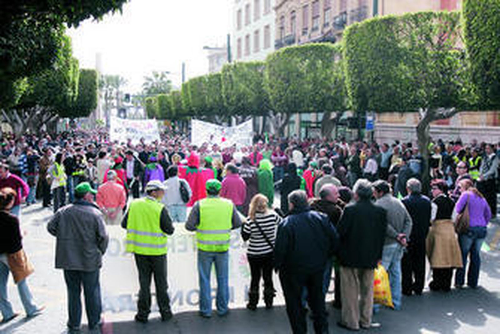 Última protesta de los agricultores el pasado sábado en Almería.
