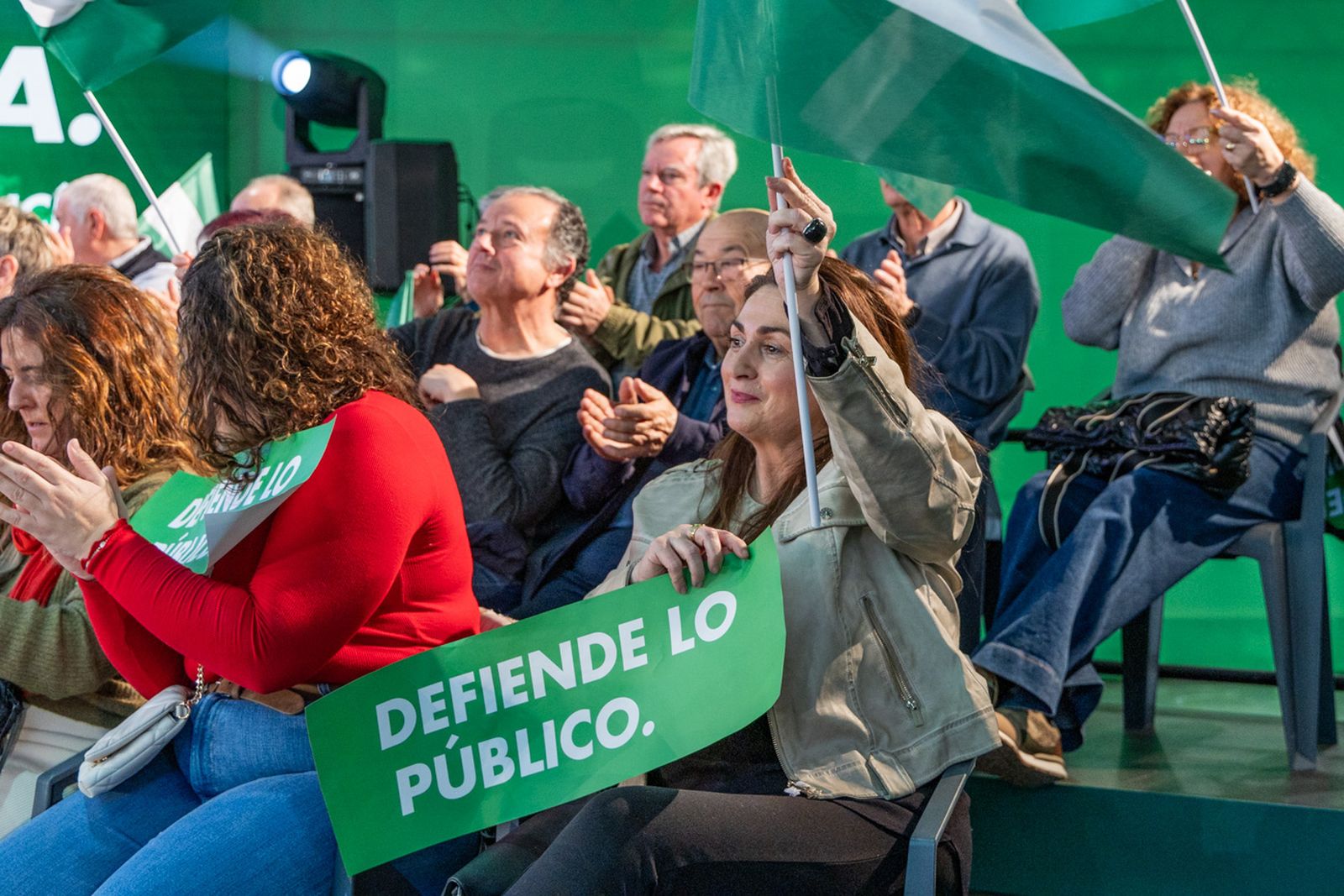 Acto en defensa de los servicios públicos para celebrar el 28F en Jaén