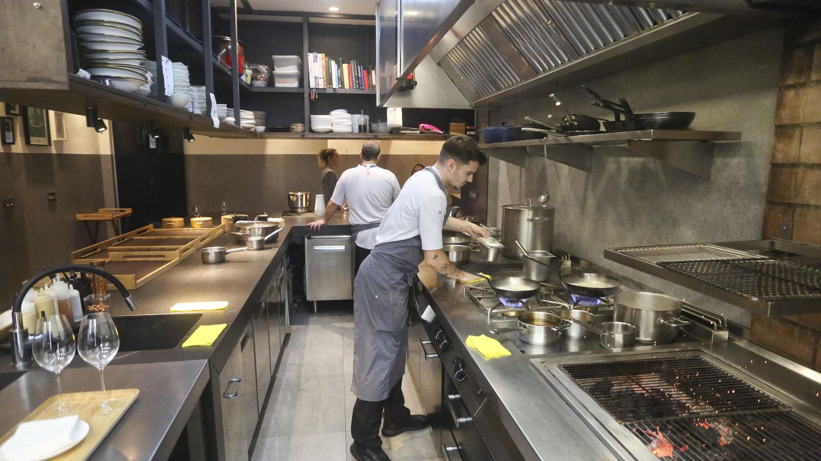La cocina del Restaurante Kaleja La cocina del Restaurante Kaleja