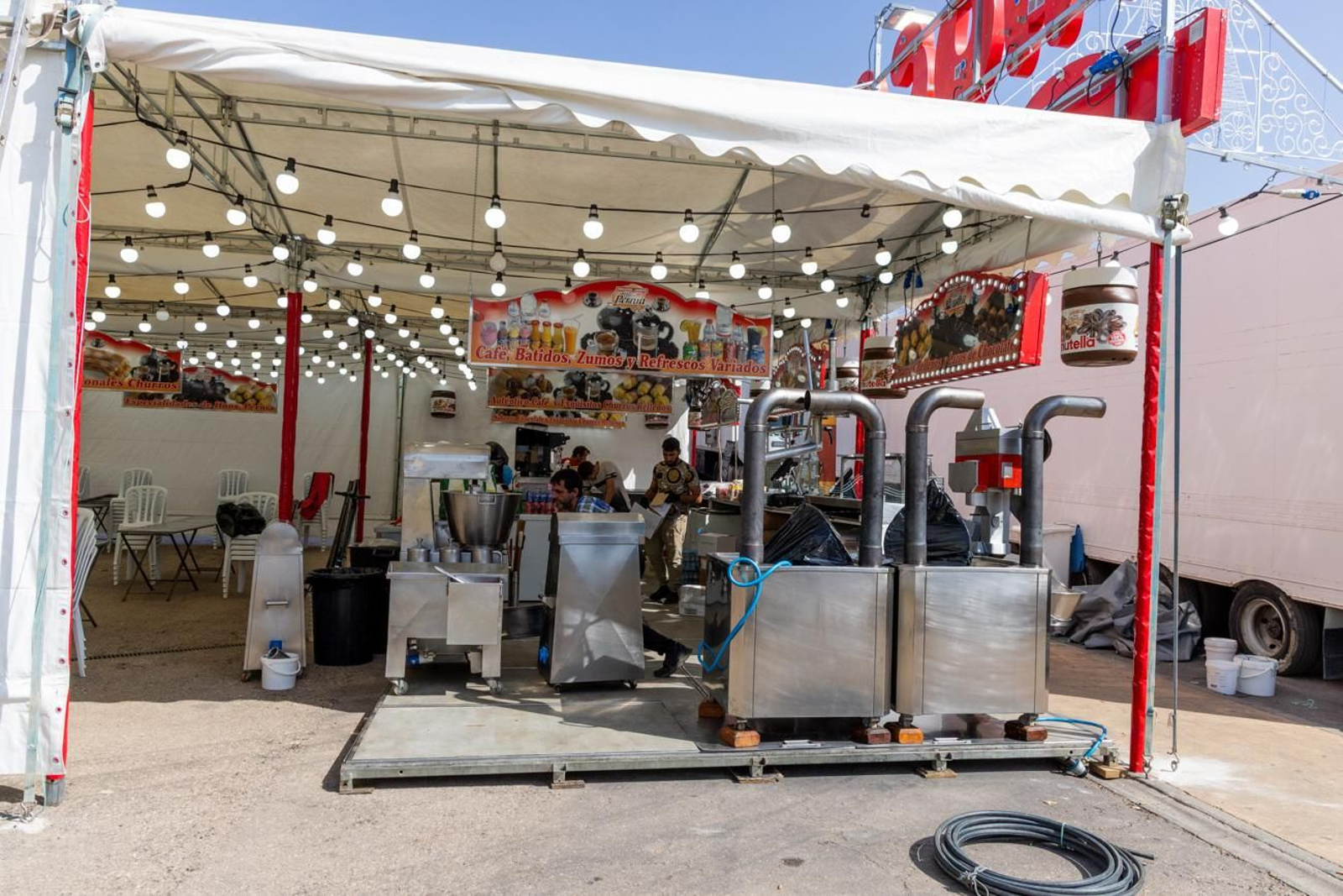 Así avanza el montaje de la feria de San Lucas