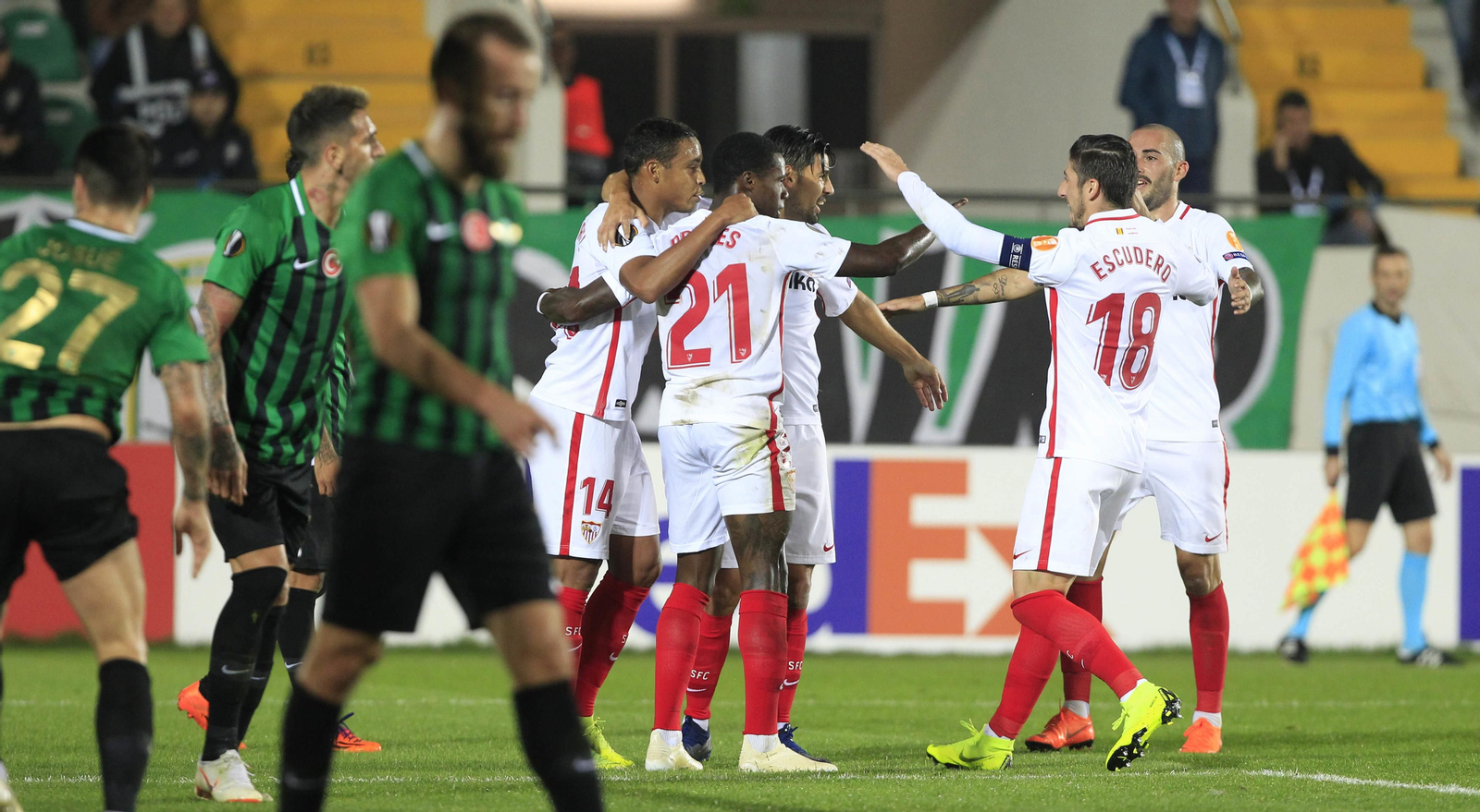 Las imágenes del Akhisar-Sevilla