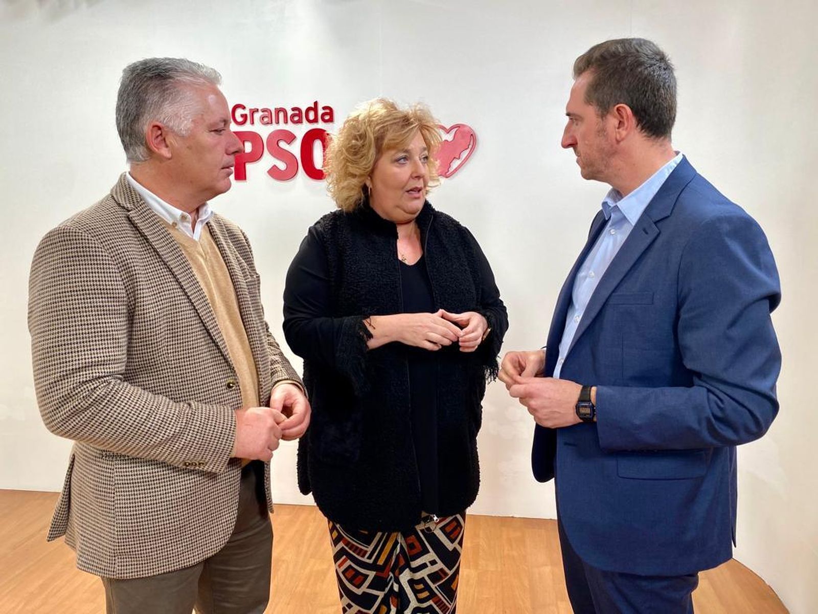 Juan Francisco Torregrosa, Fátima Gómez y José María Villegas.