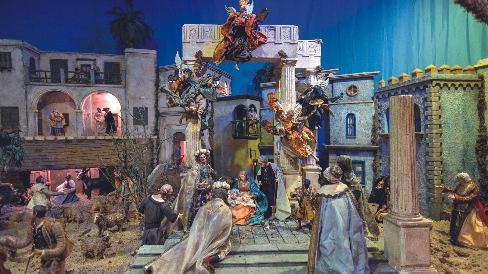 Belén de la Casa Pinillos, en la sede de la Fundación Cajasol de Cádiz. Belén de la Casa Pinillos, en la sede de la Fundación Cajasol de Cádiz.