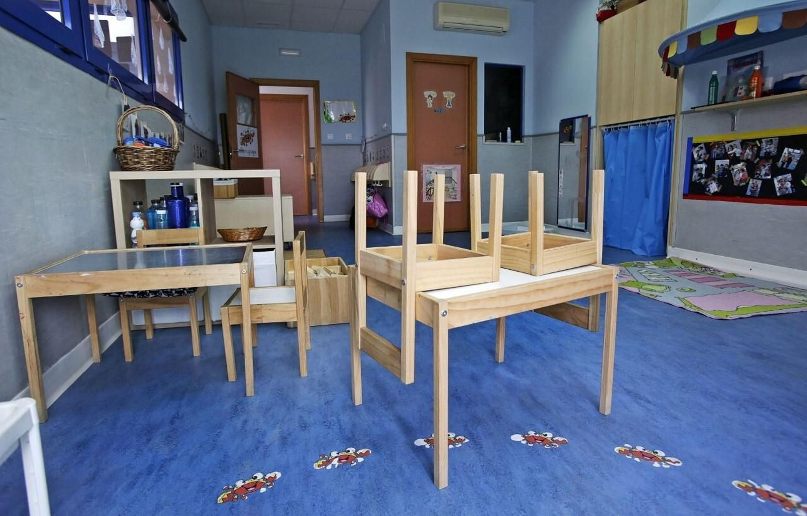 Las aulas de las escuelas infantiles también se quedaron sin alumnos a mediados de marzo.
