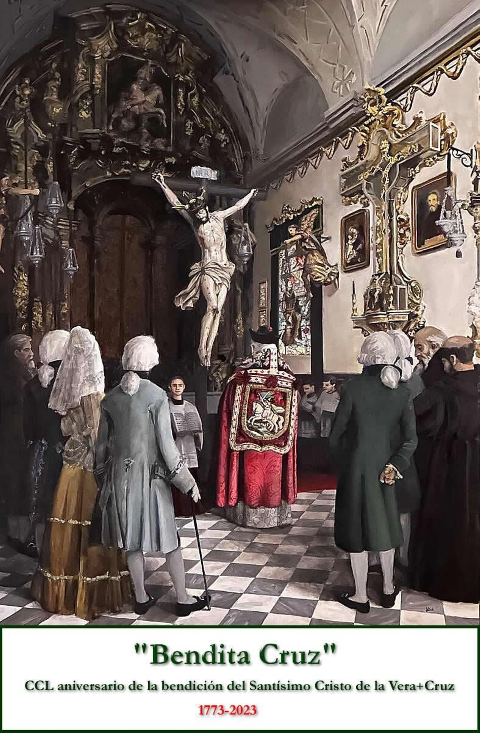 Pintura conmemorativa del 250 aniversario del Cristo de la Vera-Cruz