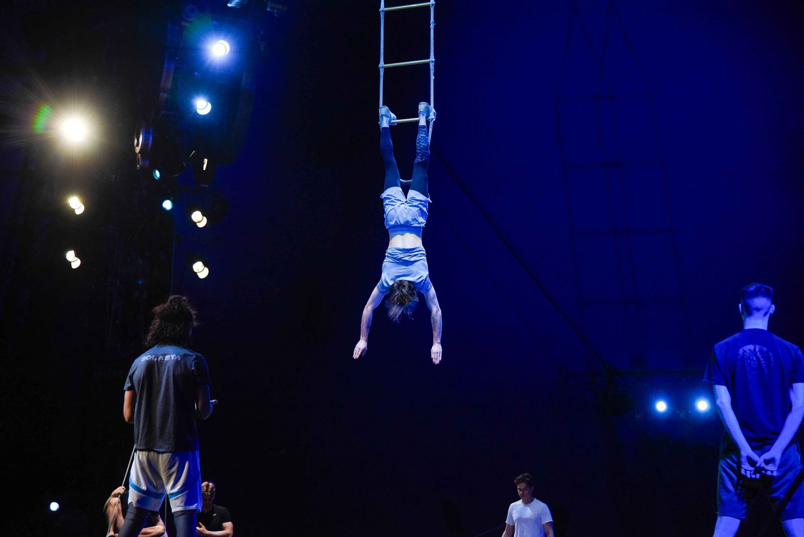 Ensayos y preparativos para el estreno del Circo del Sol en Sevilla 2026