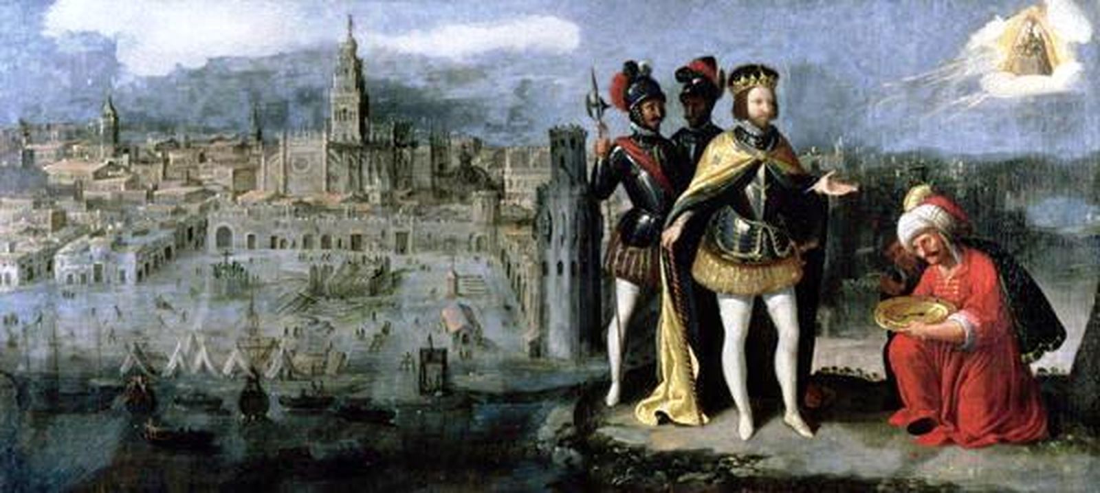 La toma de Sevilla, cuadro de Francisco Pacheco (S. XVII).