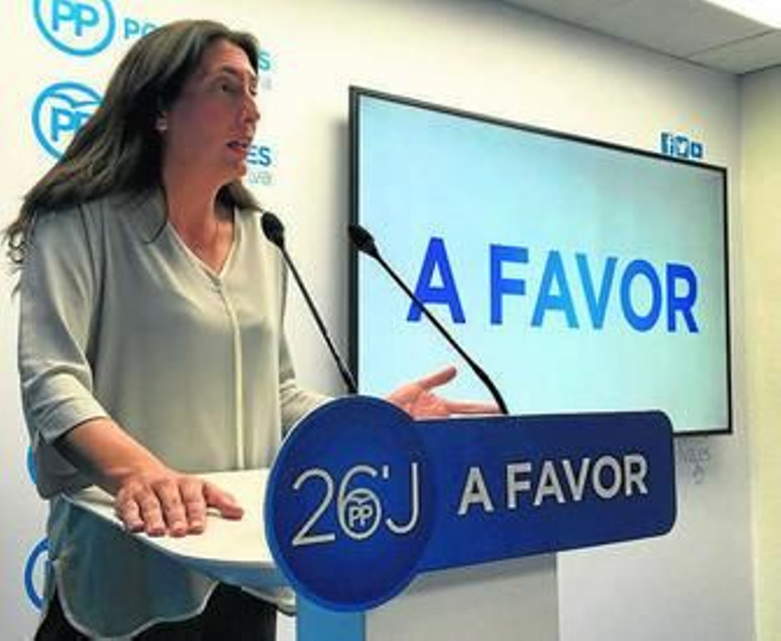 Loles López, en una comparecencia.