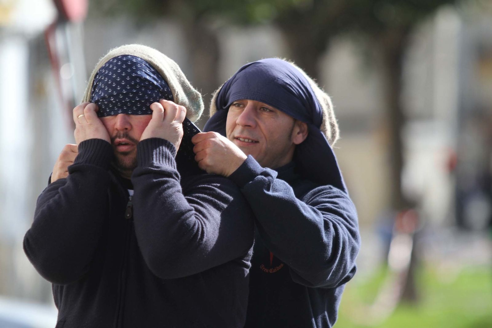 Imágenes del ensayo solidario de la Hermandad de Tres Caidas